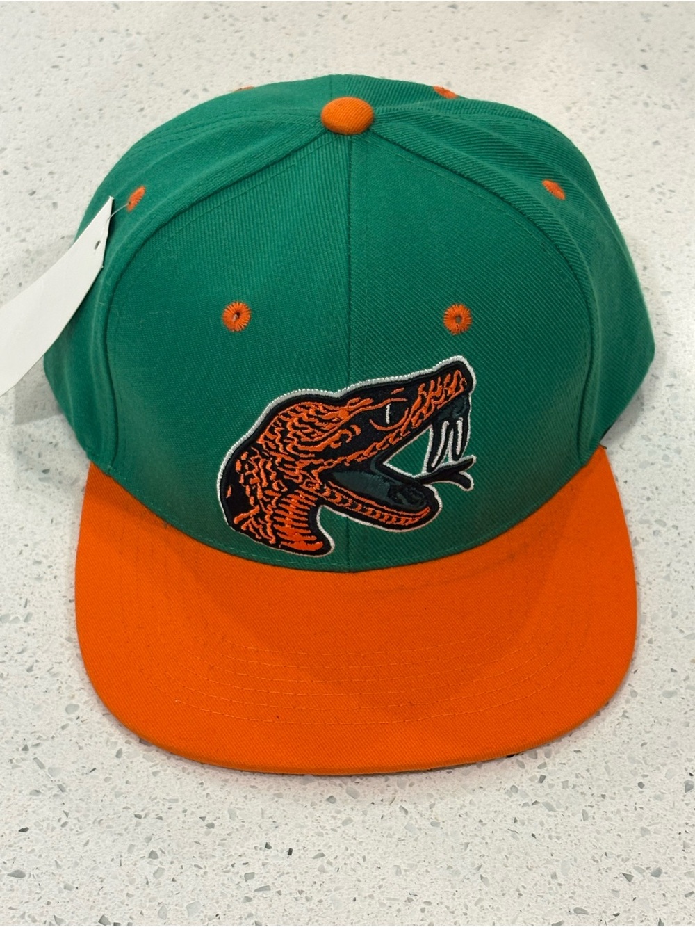 FAMU Rattlers Snapback Hat Florida A&M University Green Orange Cap NWOT